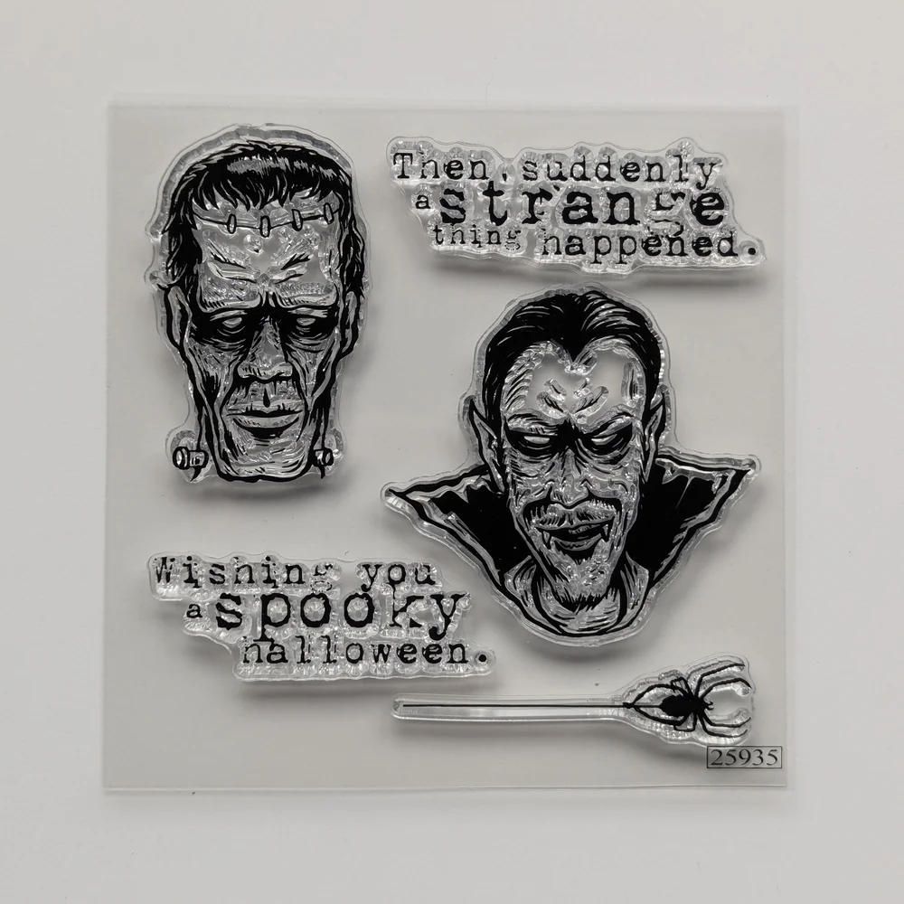 Sizzix Tim Holtz Monsters Stamps & Dies And Wood Planks Embossing Folder - Picture 4 of 7